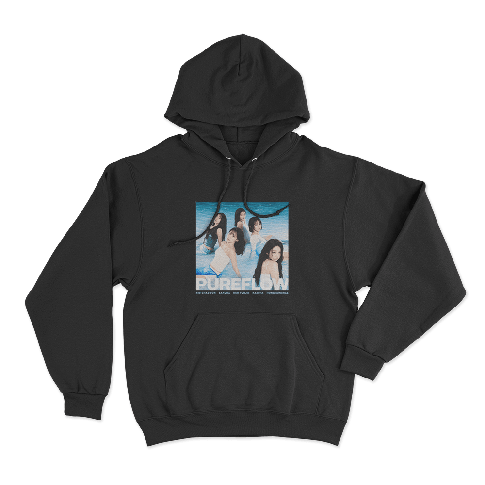 Le Sserafim Pureflow Group Unisex Hoodie Black Le Sserafim Pureflow Group Unisex Hoodie Black