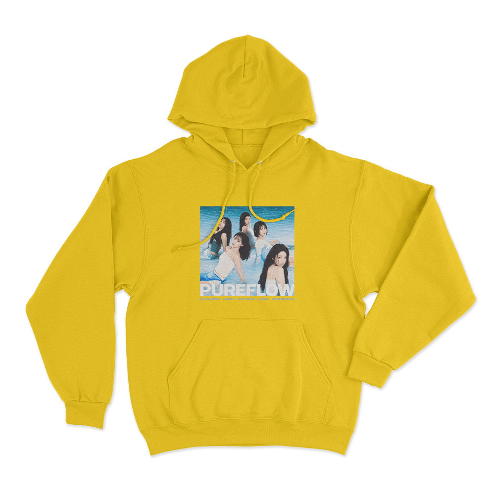 Le Sserafim Pureflow Group Unisex Hoodie Yellow Le Sserafim Pureflow Group Unisex Hoodie Yellow